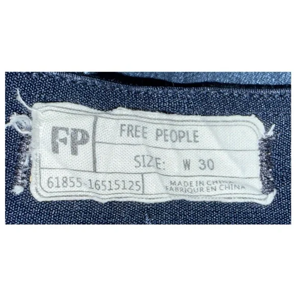 Free People - High Waist Flare Jeans - Retro Dark Wash Denim - Waist 34” - Picture 4 of 7